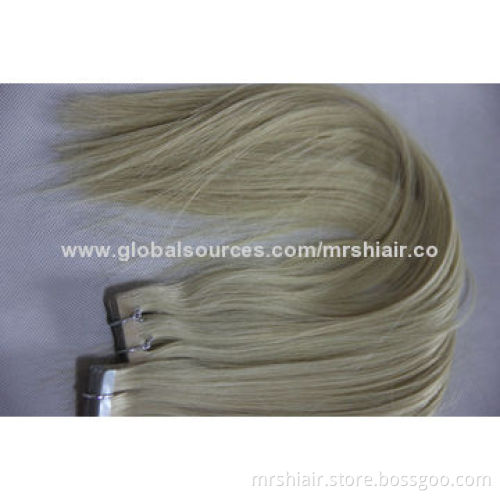 18-inch 60# color Russian straight tape in hair